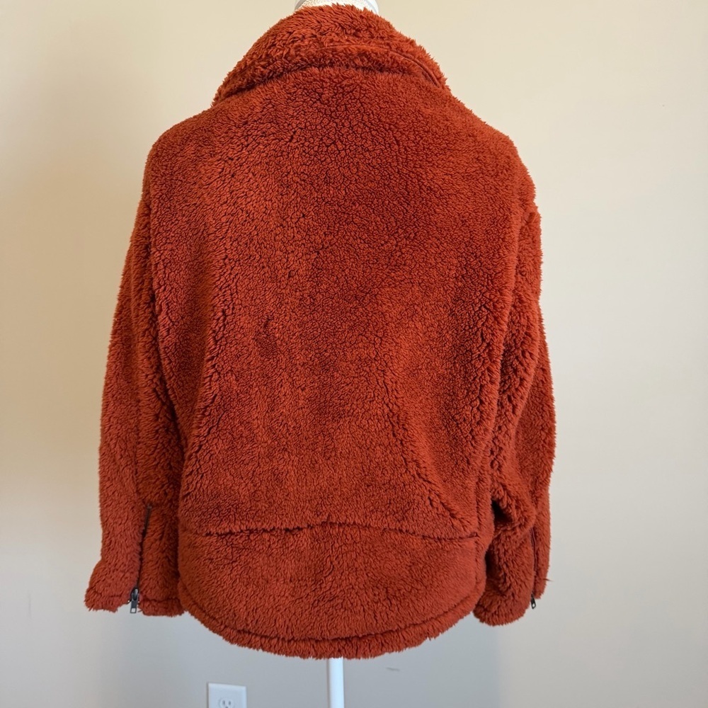 NWT Free People Women's Cozy Slouchy Sherpa Moto Jacket Size xs oversized - Picture 7 of 13